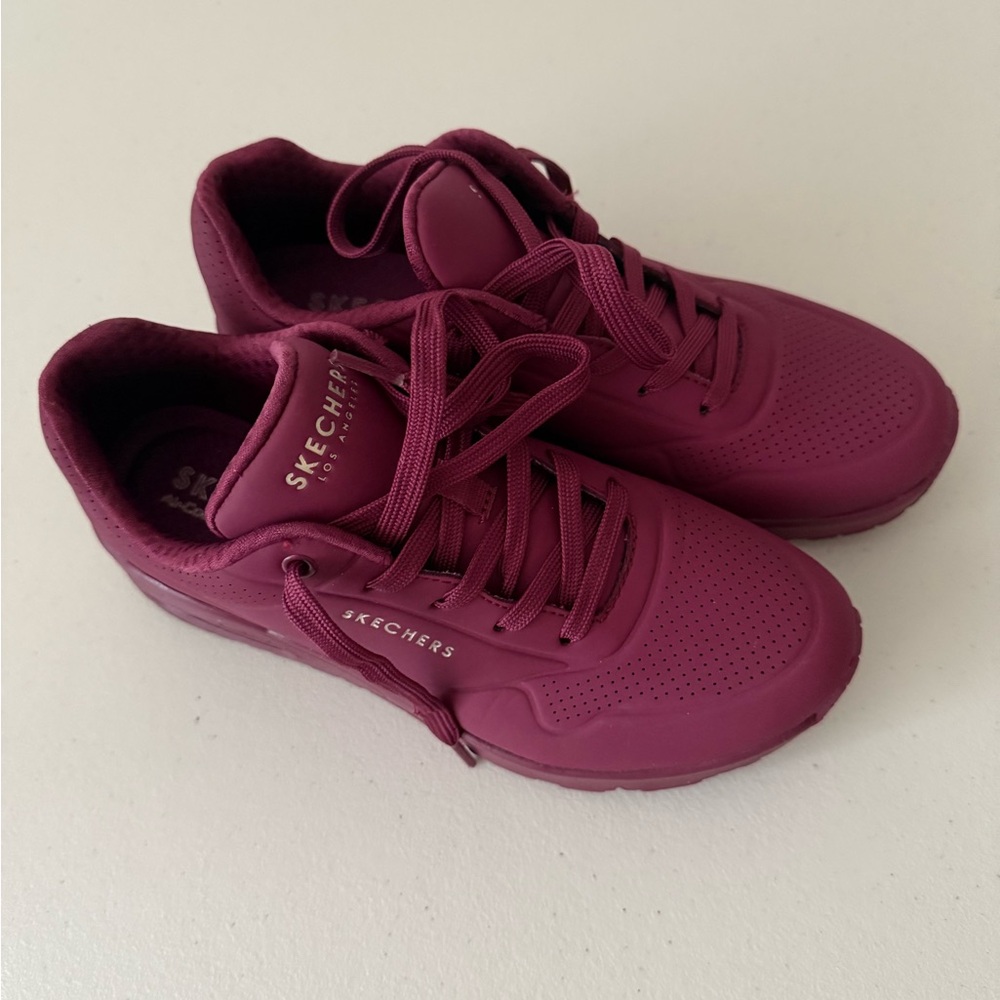 Skechers Maroon Athletic Shoes